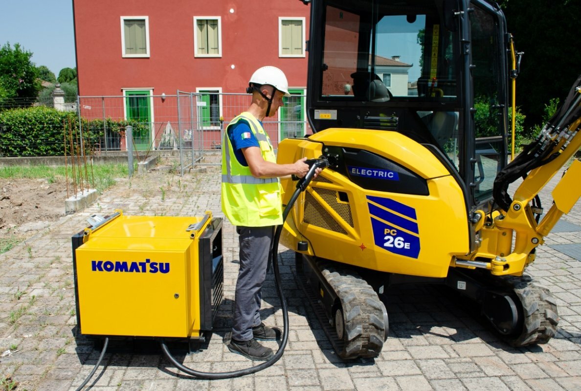 Komatsu extends electric mini excavator range with PC26E-6